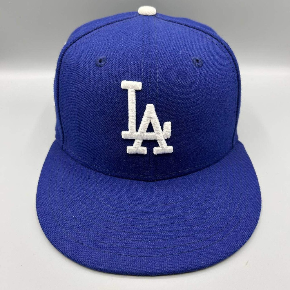 Los Angeles LA Dodgers Hat Men 7 1/8 Blue MLB 59Fifty New Era Fitted Cap